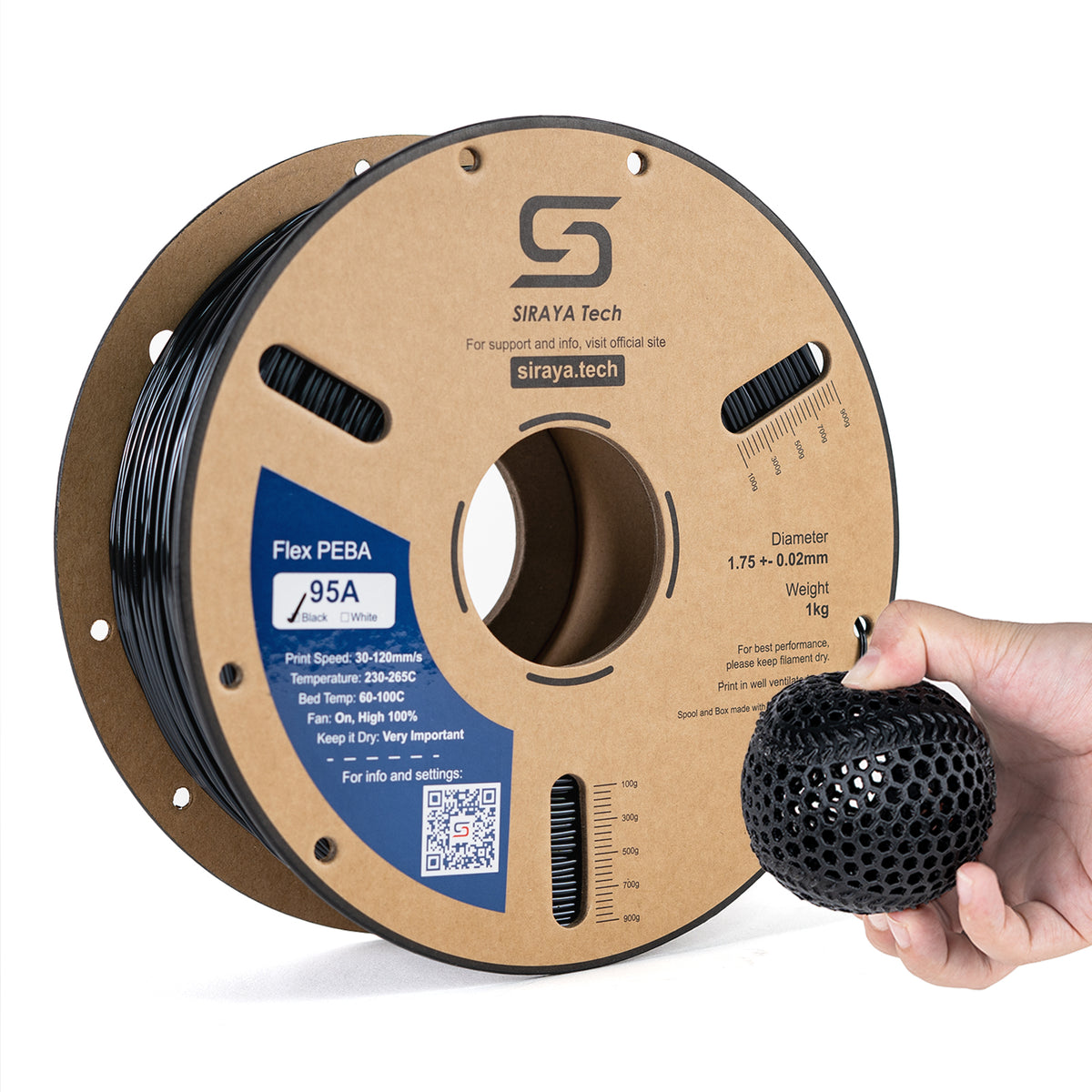 Siraya Tech Rebound PEBA 95A – fleksibelt filament 800 g